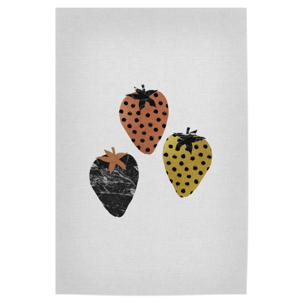 Poster "Scandi Strawberries" artboxONE - Essen & Trinken,Marmor,Essen & Trinken / Obst & Gemüse