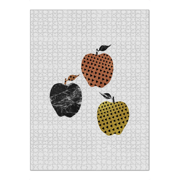 Puzzle Ravensburger "Scandi Apples" artboxONE - Natur,Abstrakt,Schwarzweiß,Geometrie,Marmor,Essen & Trinken / Obst & Gemüse