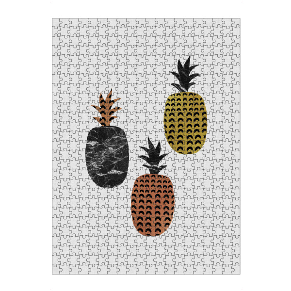 Puzzle Ravensburger "Scandi Pineapples" artboxONE - Natur,Abstrakt,Schwarzweiß,Geometrie,Marmor,Essen & Trinken / Obst & Gemüse