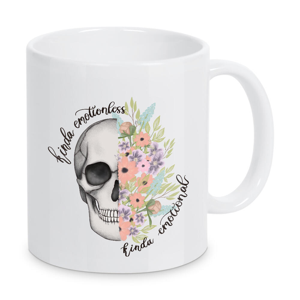 Tasse "Blumenschädel | Skelett Blumen" artboxONE - Floral,Buchstaben,Halloween