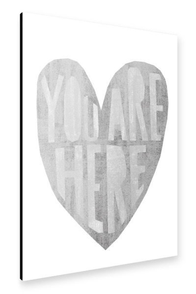Alu-Dibond "You Are Here 2" 30x20 cm artboxONE