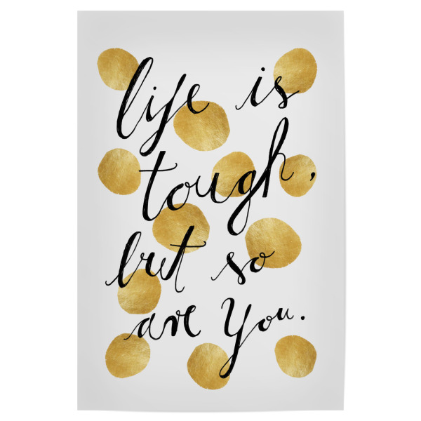 Poster 30x20 cm "Tough" artboxONE - Typografie,Sport / Motivation