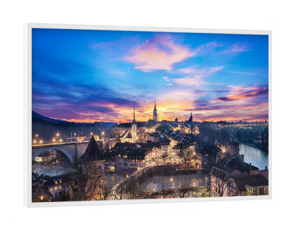 Poster mit weißem Rahmen "Beautiful Bern city" artboxONE - Städte