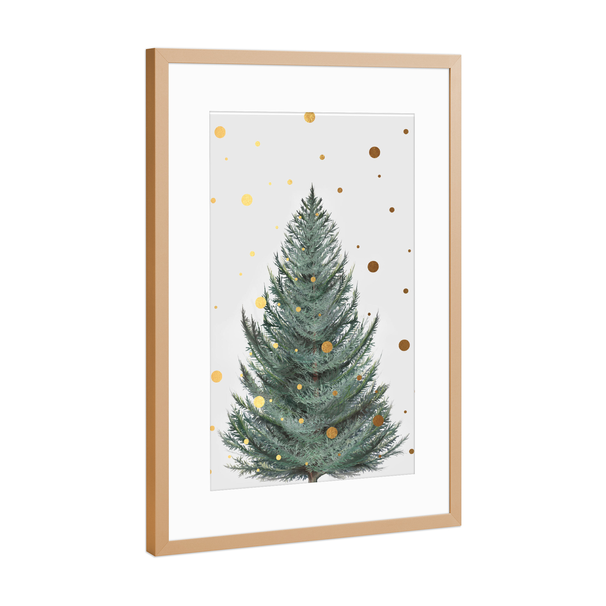 Poster mit Rahmen Kupfer "Christmastree" artboxONE - Natur,Weihnachten