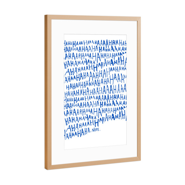 Poster mit Rahmen Kupfer "Nope 2" artboxONE - Typografie,Für Mama,Für Papa