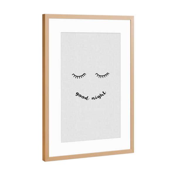 Poster mit Rahmen Kupfer "Good Night Quote II" artboxONE - Typografie,Lustig