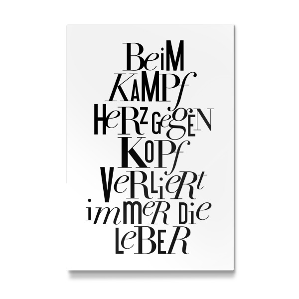 Galerie-Print "Herz gegen Kopf" 30x20 cm artboxONE
