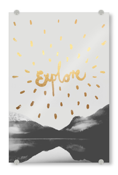 Acrylglasbild "Explore 2" artboxONE - Typografie,Natur,Sport / Motivation