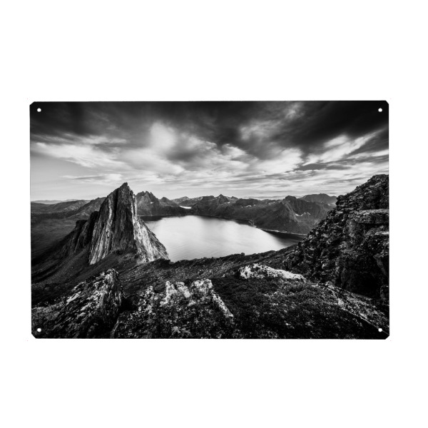 Metall Poster "The Hermit B&W" artboxONE - Natur,Reise,Schwarzweiß,Reise / Länder