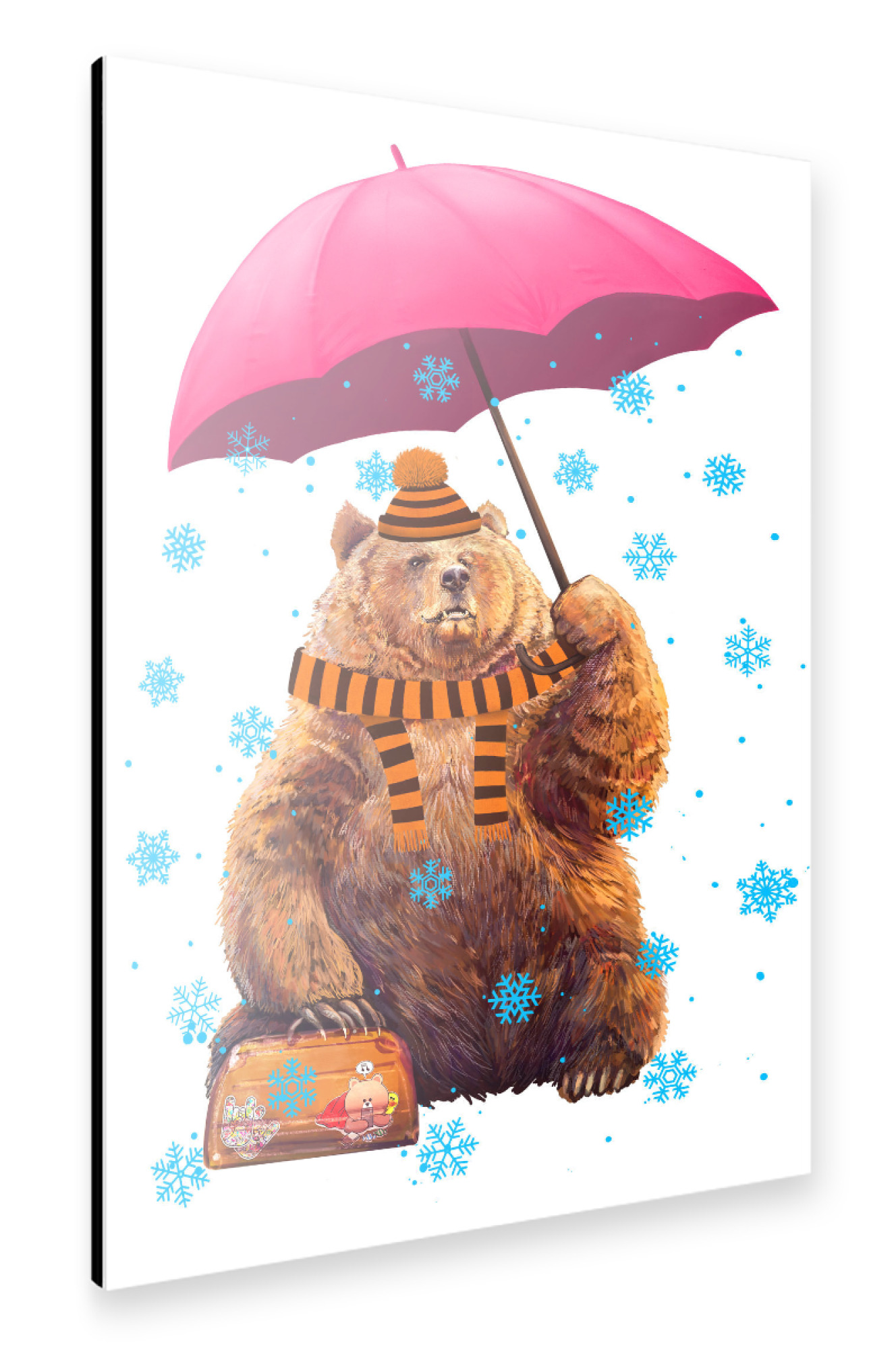 Alu-Dibond "Winter bear 3" 30x20 cm artboxONE