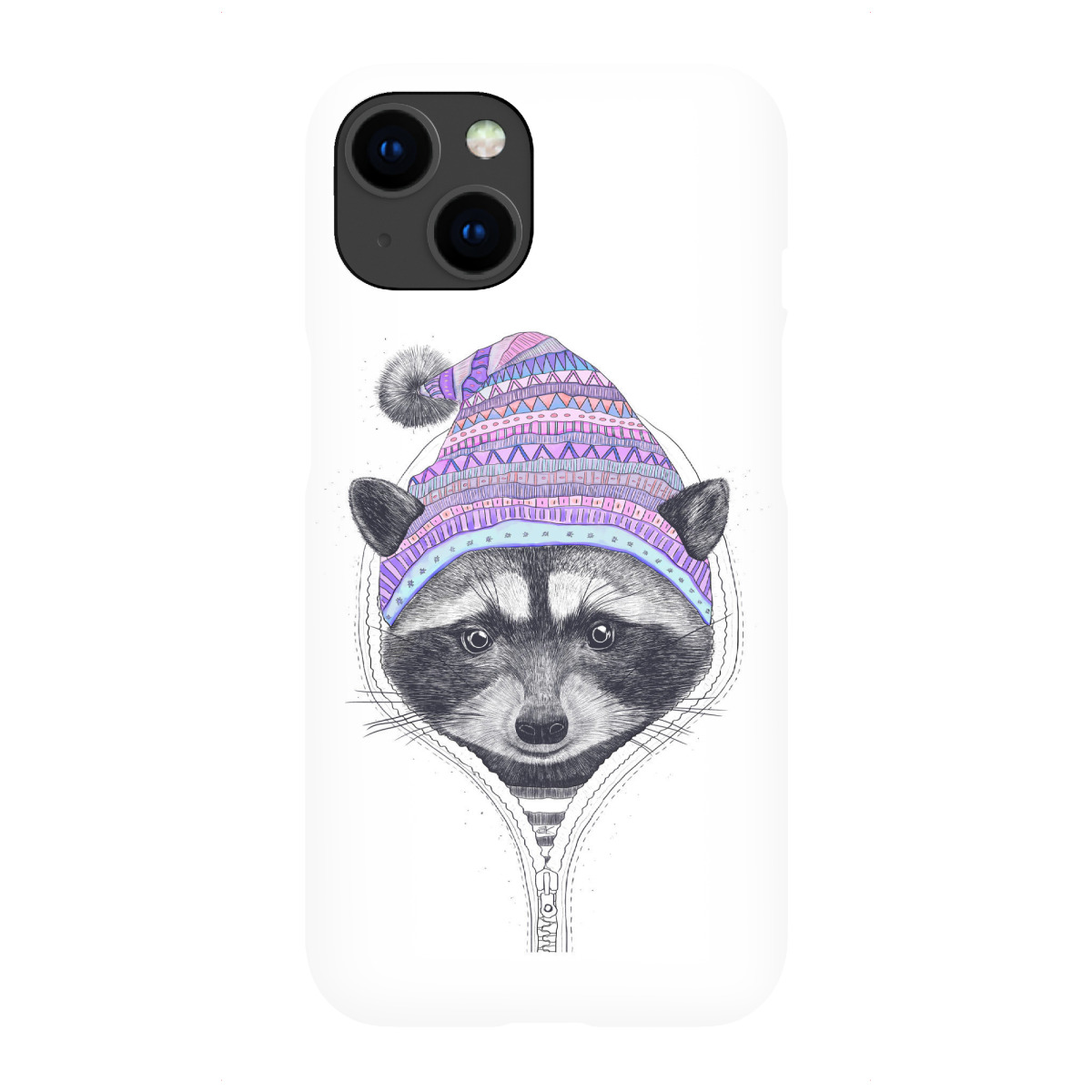 "Raccoon in a hood"für iPhone - Premium-Case Handyhülle artboxONE