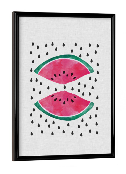 Poster mit schwarzem Rahmen "Watermelon Slices 2" artboxONE - Essen & Trinken,Essen & Trinken / Obst & Gemüse