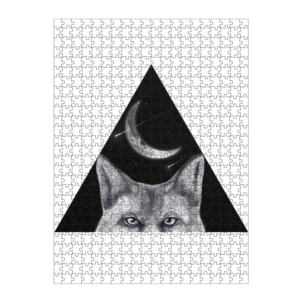 artboxONE Puzzle "Fox of the night" artboxONE - Natur,Tiere,Schwarzweiß,Galaxy