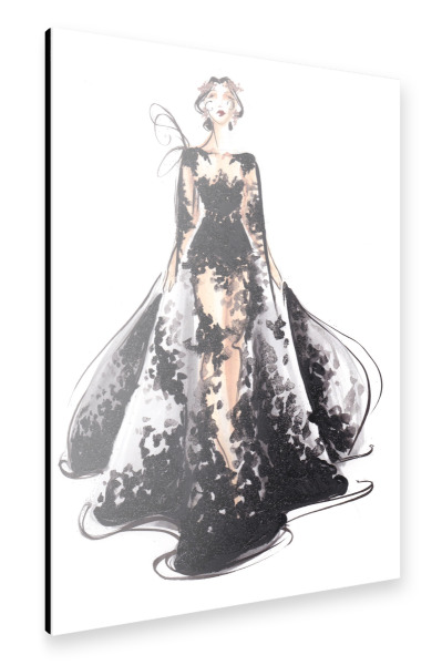 Alu-Dibond "Black Gown" 30x20 cm artboxONE