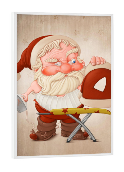 Poster mit weißem Rahmen "Santa Claus with flatiron" artboxONE - Festivals