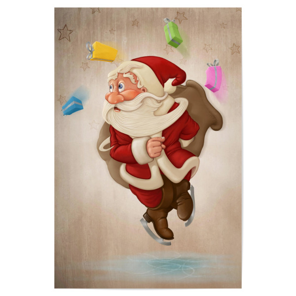 Poster "Santa Claus on ice" artboxONE - Festivals