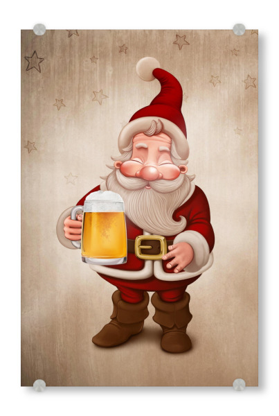 Acrylglasbild "Santa Claus Beer" artboxONE - Festivals