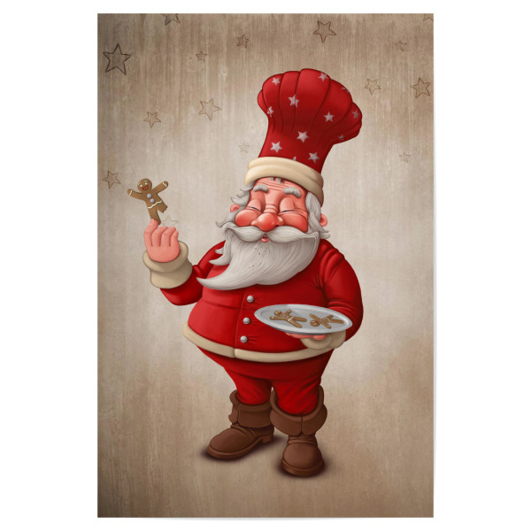 Poster "Santa Claus pastry cook" artboxONE - Festivals