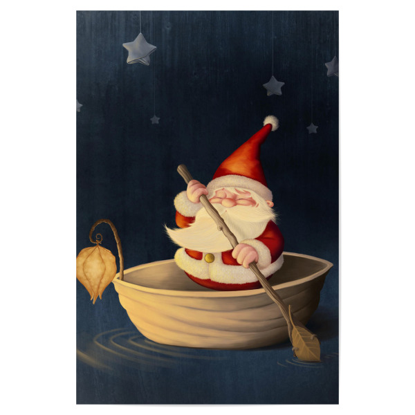 Poster 30x20 cm "Santa Claus and walnut shell" artboxONE - Festivals