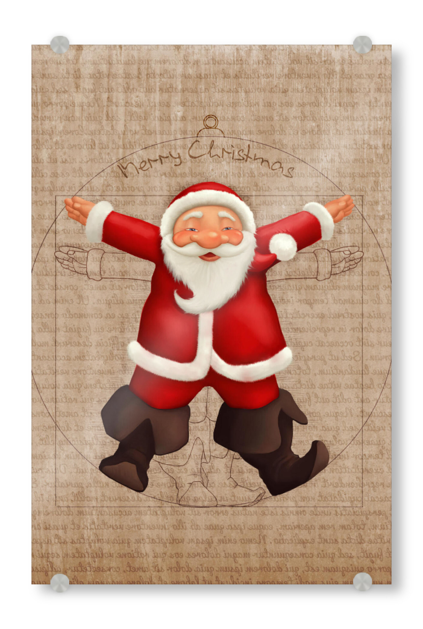 Acrylglasbild "Vitruvian Santa Claus" artboxONE - Festivals