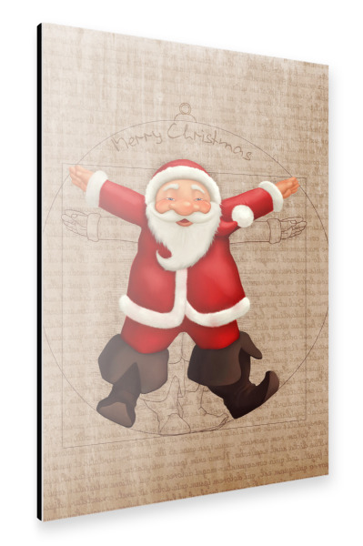 Alu-Dibond "Vitruvian Santa Claus" 30x20 cm artboxONE