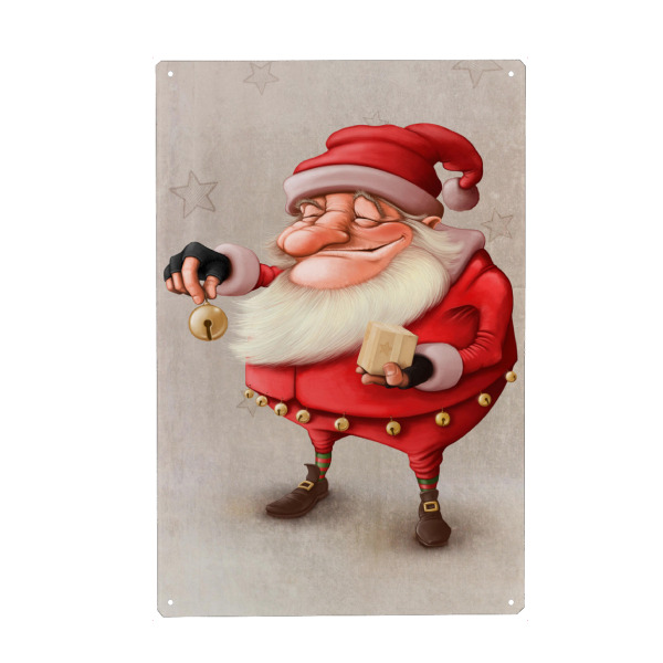 Metall Poster "Santa Bells" artboxONE - Festivals