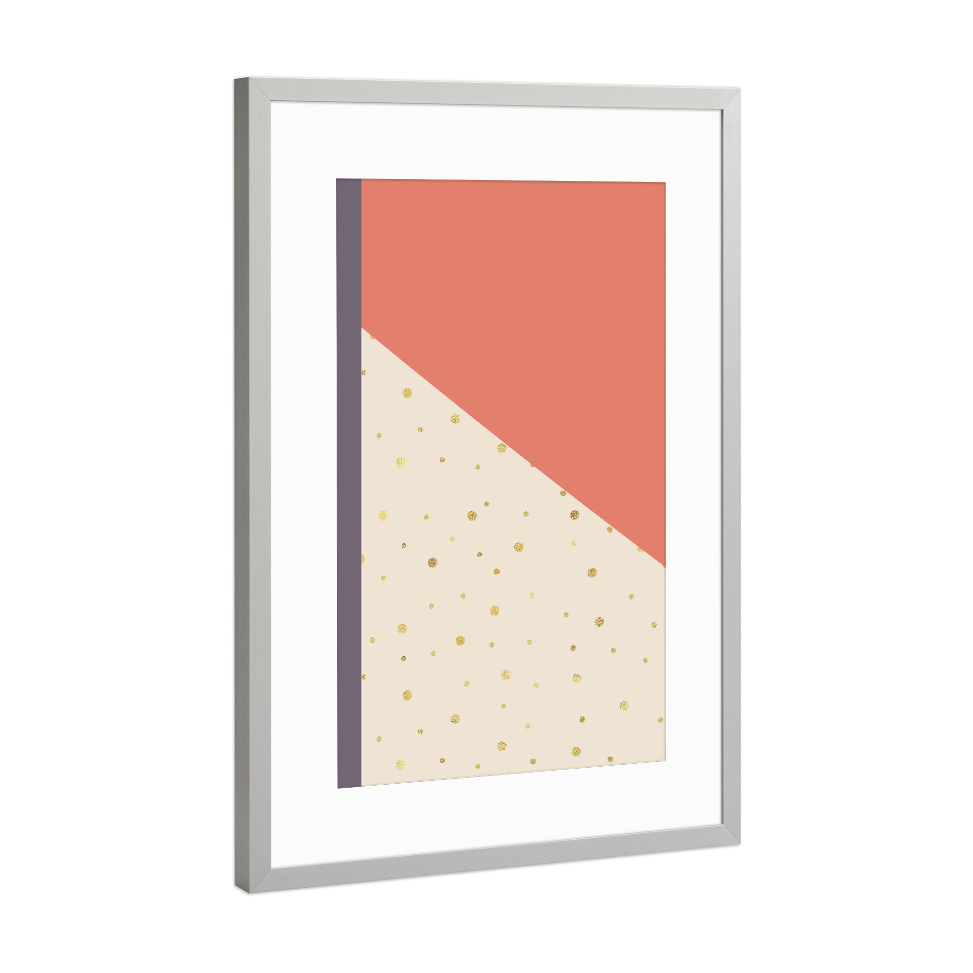 Poster mit Rahmen Silber "Nostalgia #1" artboxONE - Abstrakt,Geometrie