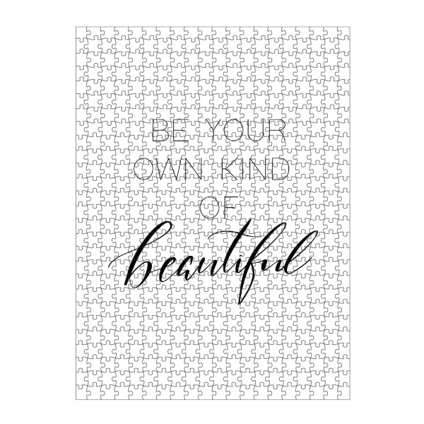 artboxONE Puzzle "Beautiful" artboxONE - Typografie,Schwarzweiß,Liebe,Für Mama