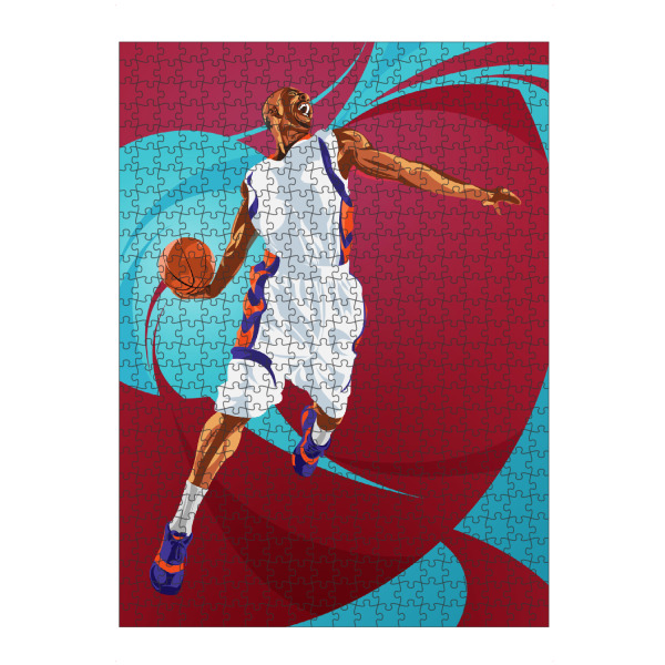 Puzzle Ravensburger "Slam Dunk" artboxONE - Schwarzweiß,Sport - Besketbal,Slamdunk,Sport,Vector,Jump - Bild besketbal
