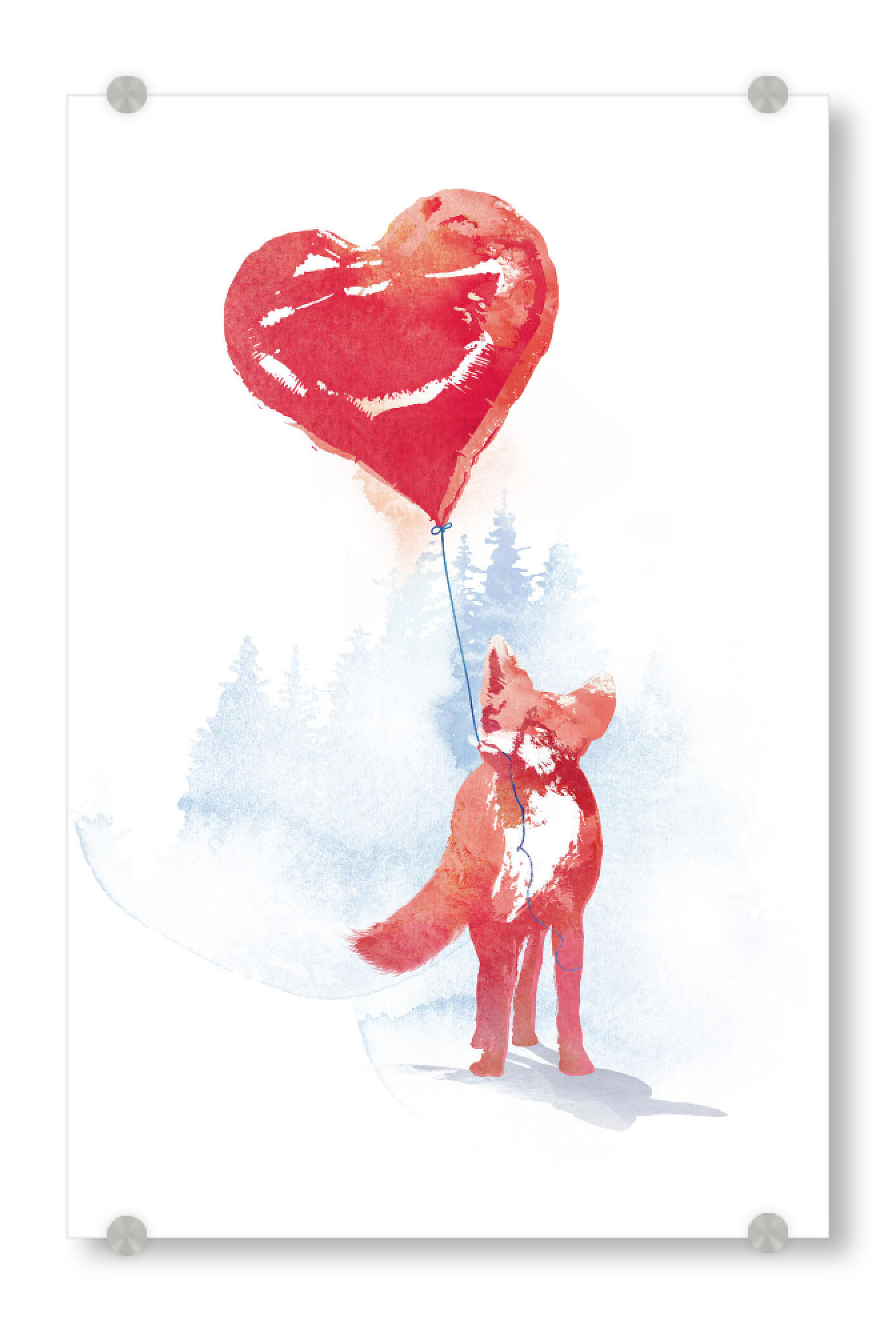 Acrylglasbild "This one is for you" artboxONE - Natur - Fox,Love,Forest,Heart