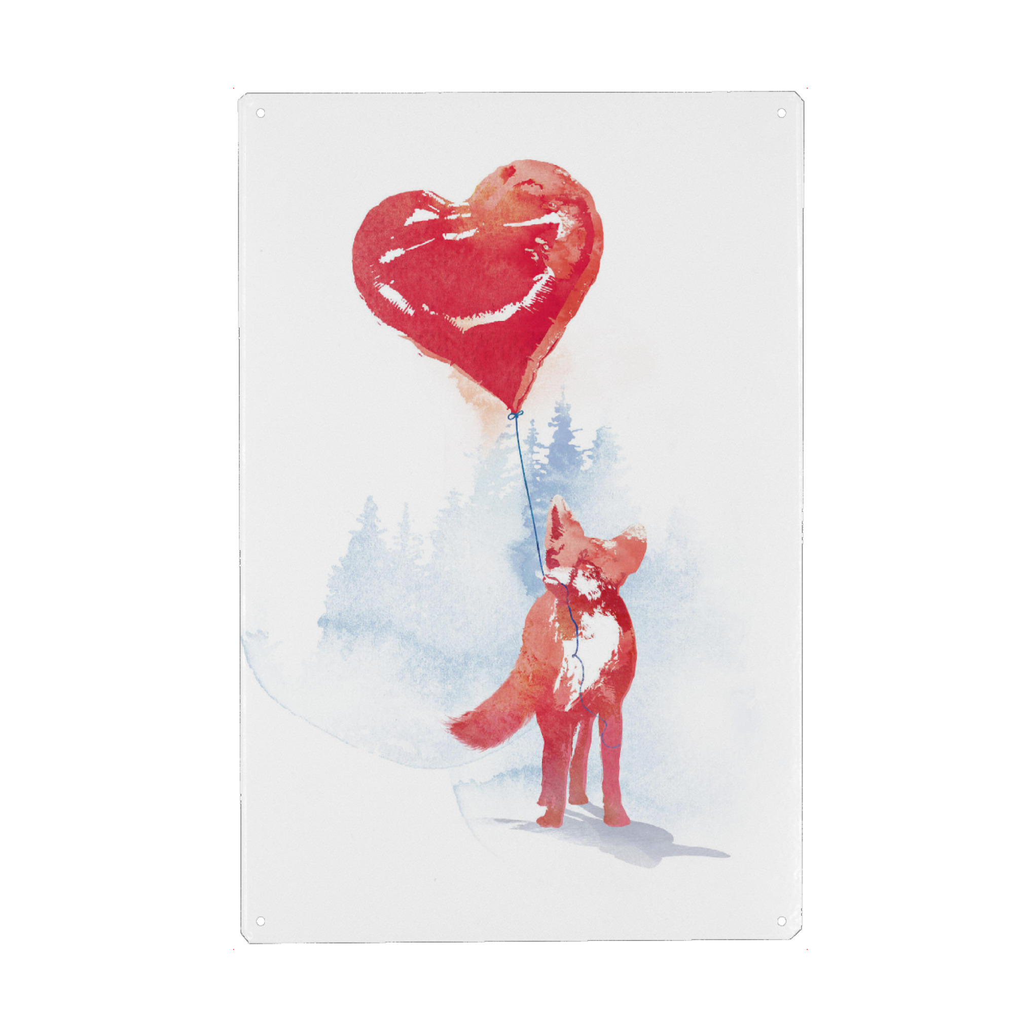 Holzbild "This one is for you" artboxONE - Natur - Fox,Love,Forest,Heart