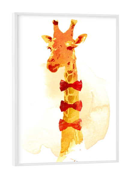 Poster mit weißem Rahmen "Elegant giraffe" artboxONE - Natur - Giraffe,Animal
