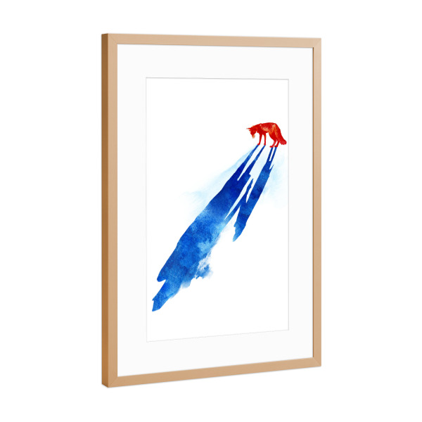 Poster mit Rahmen Kupfer "A distant memory" artboxONE - Natur - Fox,Forest,Nature,Animal