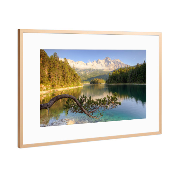Poster mit Rahmen Kupfer "Am Eibsee in Bayern" artboxONE - Natur,Reise