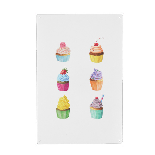 Holzbild "Cupcakes" artboxONE - Essen & Trinken