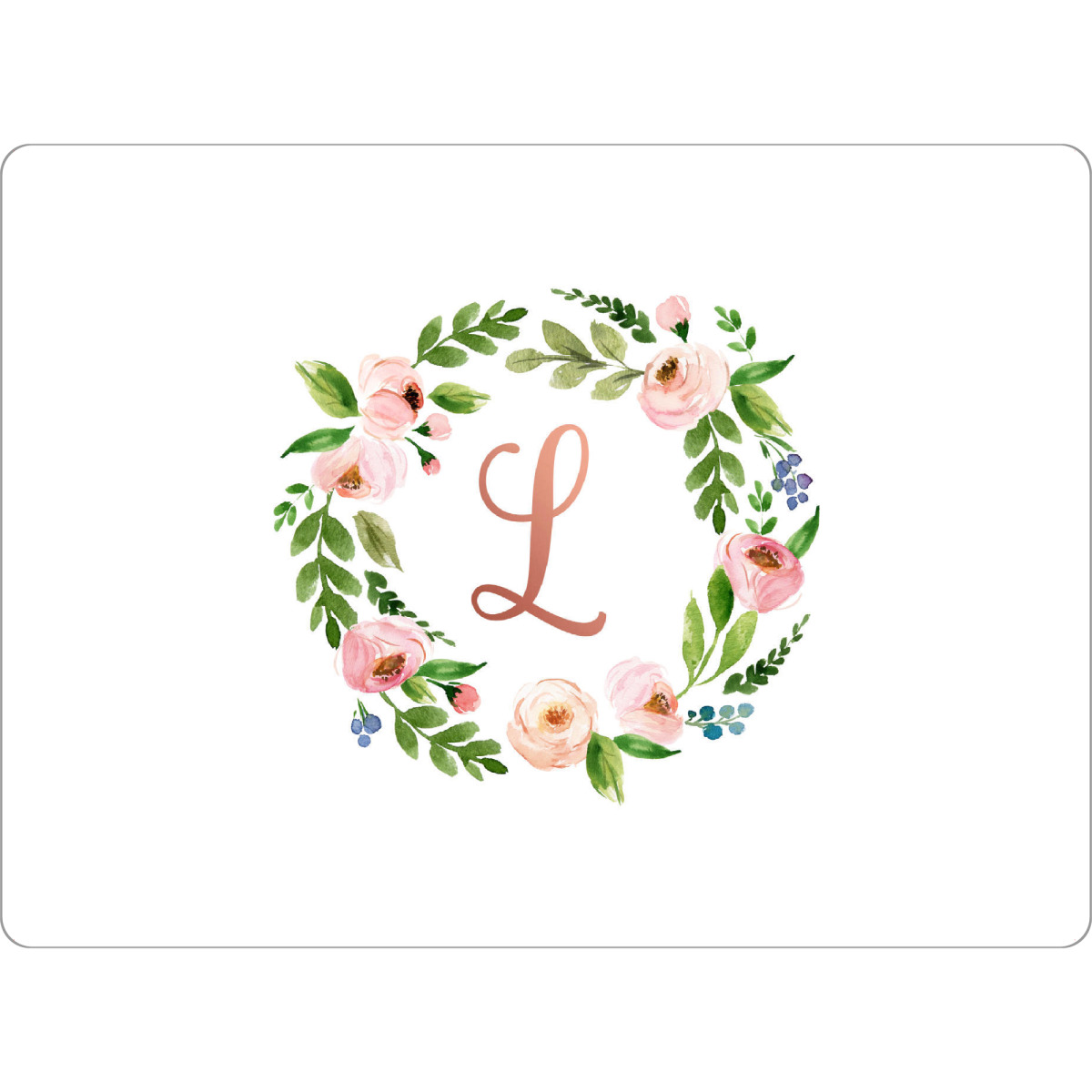 Tischset "Initial Letter L Rose Gold" artboxONE - Typografie,Floral,Für Kinder