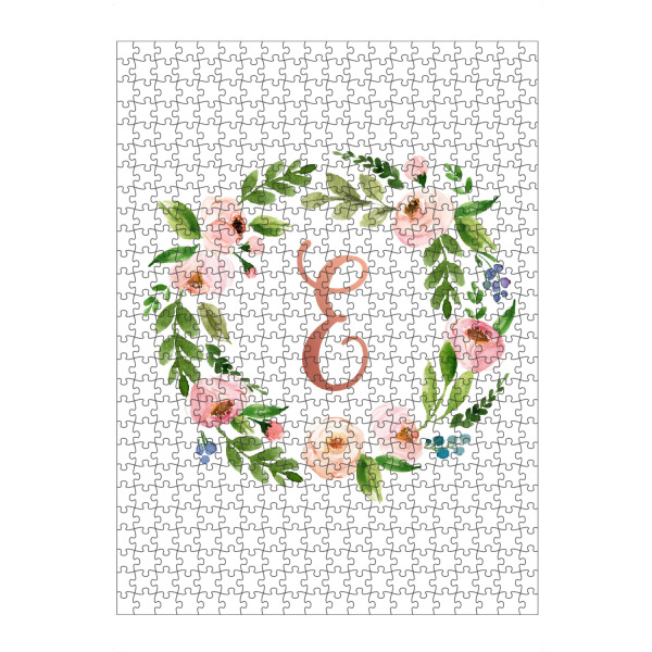 artboxONE Puzzle "Initial Letter E Rose Gold" artboxONE - Typografie,Floral,Für Kinder