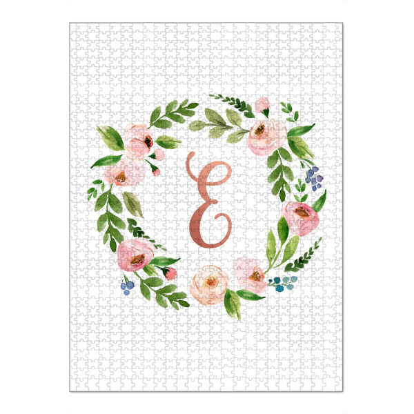 Puzzle Ravensburger "Initial Letter E Rose Gold" artboxONE - Typografie,Floral,Für Kinder
