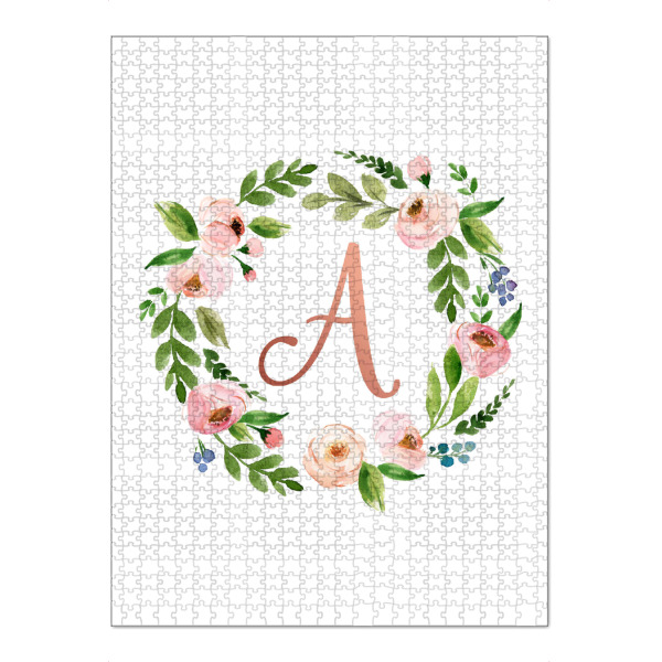 Puzzle Ravensburger "Initial Letter A Rose Gold" artboxONE - Typografie,Floral,Für Kinder