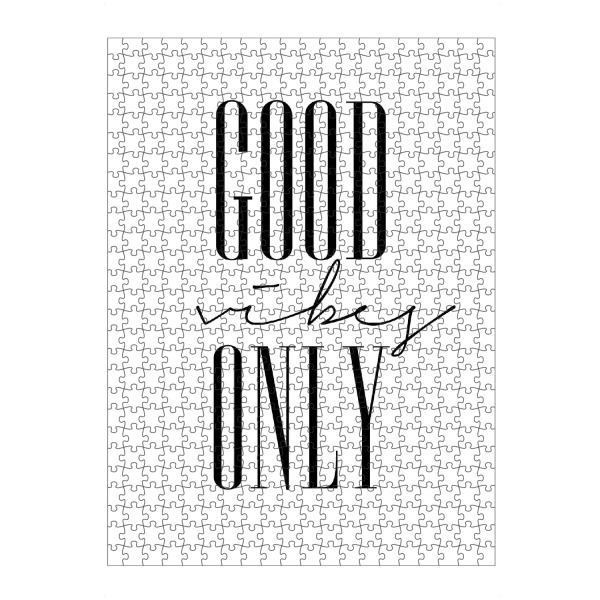 artboxONE Puzzle "Good Vibes Only 4" artboxONE - Typografie,Schwarzweiß,Fashion