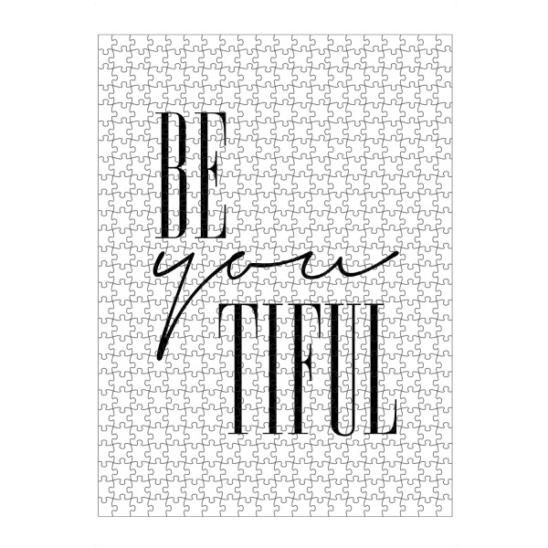 artboxONE Puzzle "Beyoutiful" artboxONE - Typografie,Schwarzweiß,Fashion,Sport / Motivation