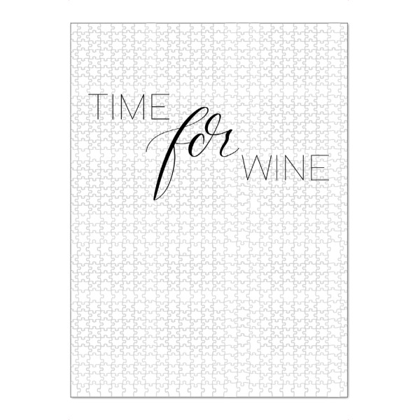 Puzzle Ravensburger "Time for Wine" artboxONE - Typografie,Schwarzweiß,Essen & Trinken / Alkohol
