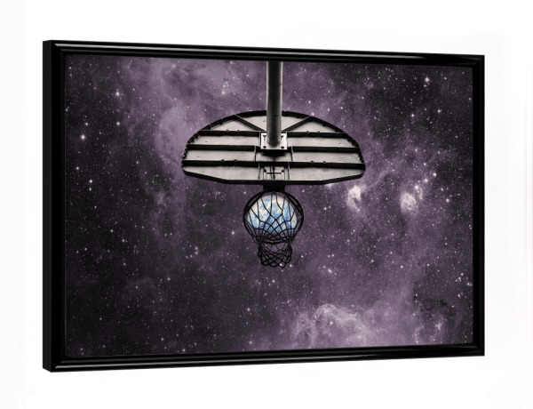 Poster mit schwarzem Rahmen "BASKETBALL IS LIFE" artboxONE - Sport,Galaxy