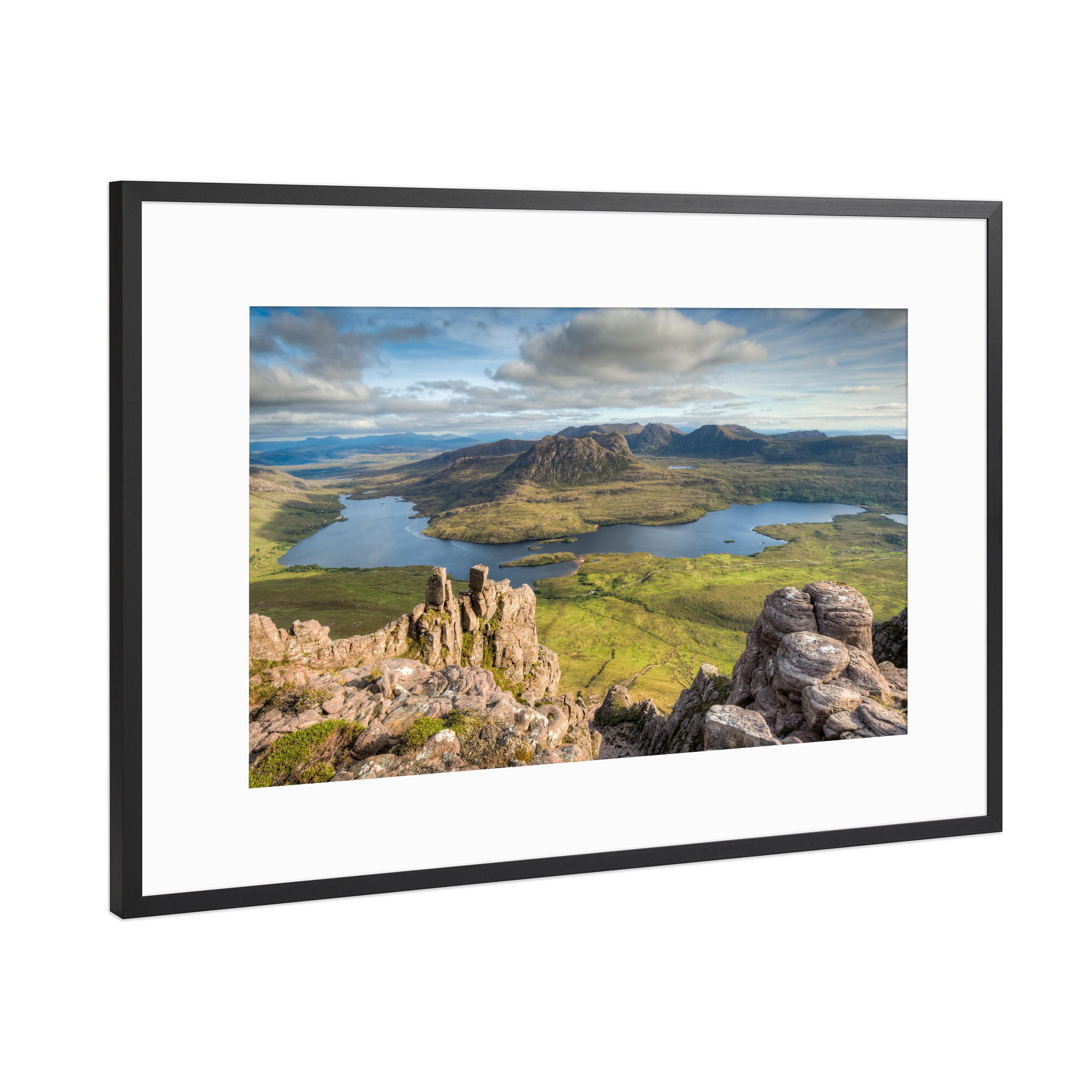 Poster mit Rahmen Schwarz (Metallic) "Stac Pollaidh in Schottland" artboxONE - Natur,Reise,Reise / Länder