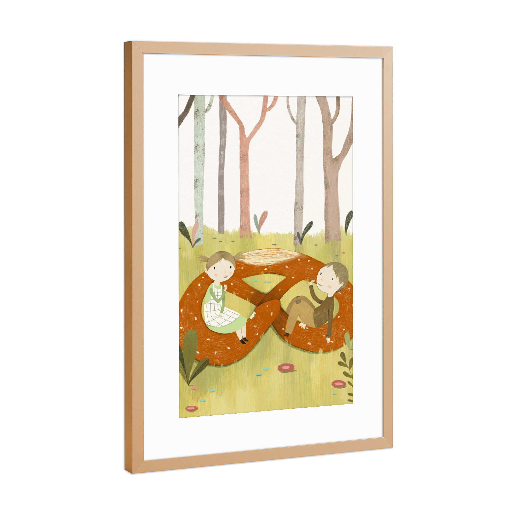 Poster mit Rahmen Kupfer "Hänsel und Gretel" artboxONE - Für Kinder,Essen & Trinken,Fiktion