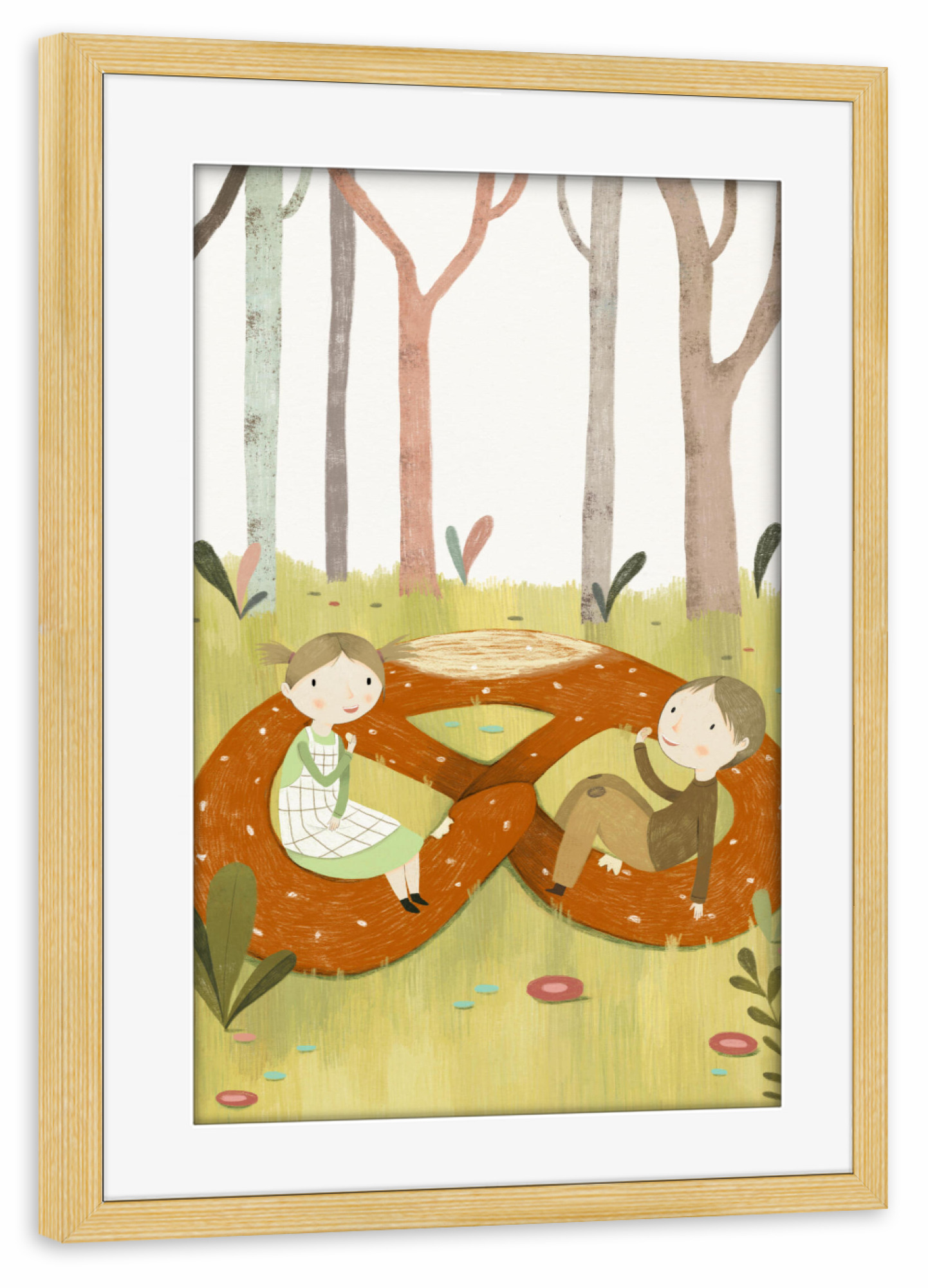 Poster mit Rahmen kiefer "Hänsel und Gretel" artboxONE - Für Kinder,Essen & Trinken,Fiktion