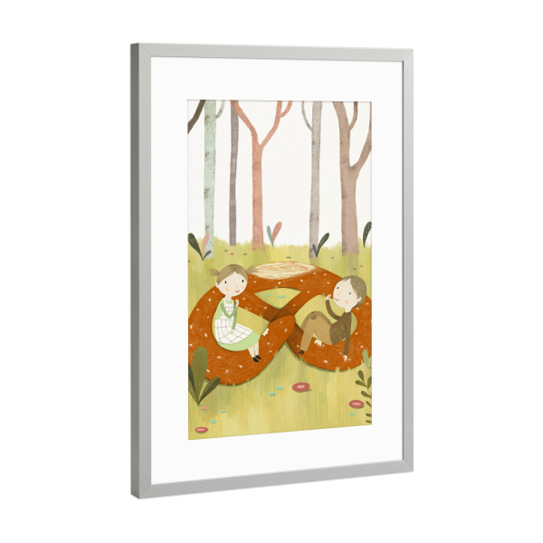 Poster mit Rahmen Silber "Hänsel und Gretel" artboxONE - Für Kinder,Essen & Trinken,Fiktion