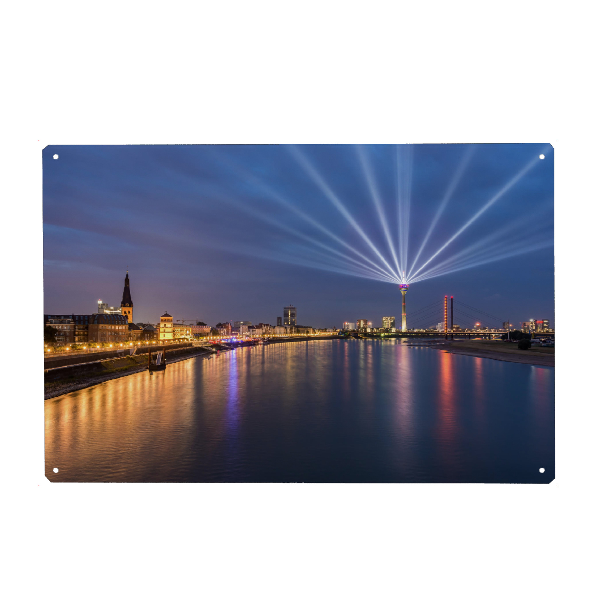 Metall Poster "Düsseldorf Skyline 4" artboxONE - Reise,Städte / Düsseldorf