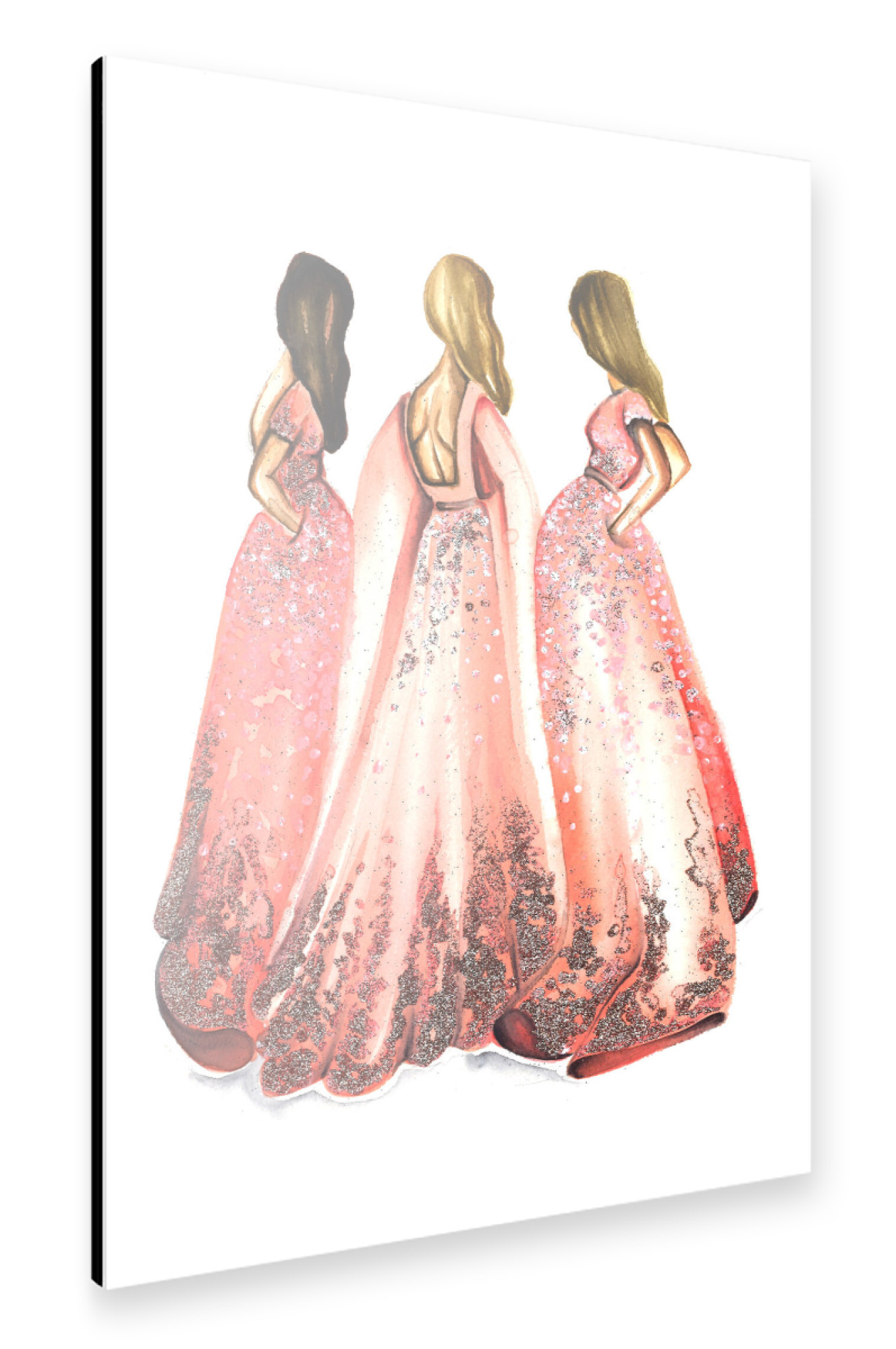 Alu-Dibond "Girls in Powder Pink" 75x50 cm artboxONE