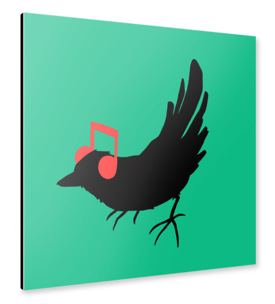Alu-Dibond "Listening To My Song" 30x30 cm artboxONE